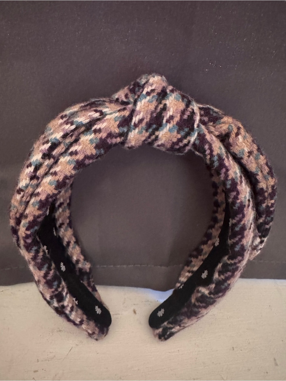 Lele Sadoughi Wool patterned Knotted Knit Headband